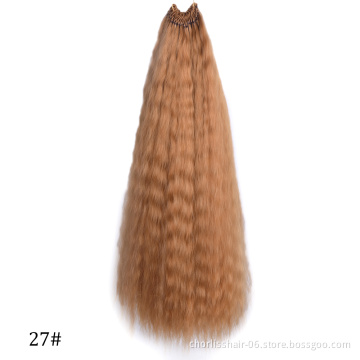 Wholesale Cheap Price 20 Inch Afro Kinky Curly Braids Hair Wavy Bulk Synthetic Crochet Braiding Hair Extensions For Women